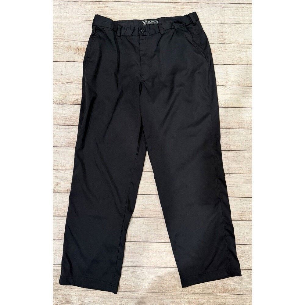 Pebble Beach Golf Pants Mens 34 Black Straight Leg Stretch Performance Chino